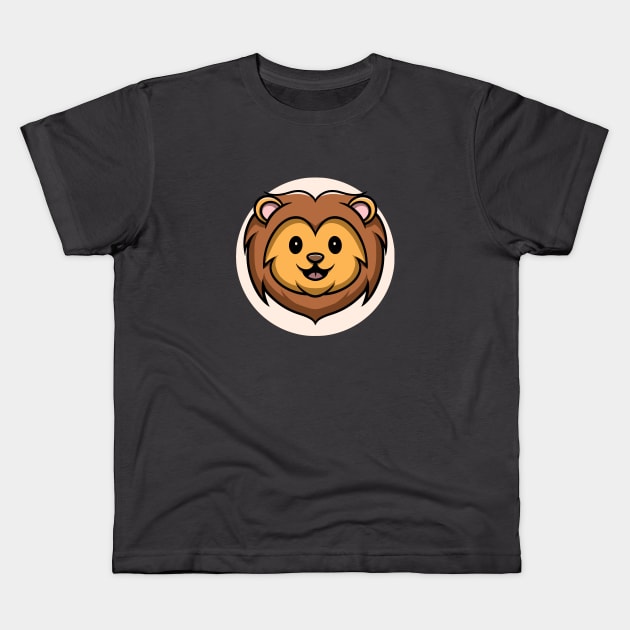 Cute lion Kids T-Shirt by Cubbone